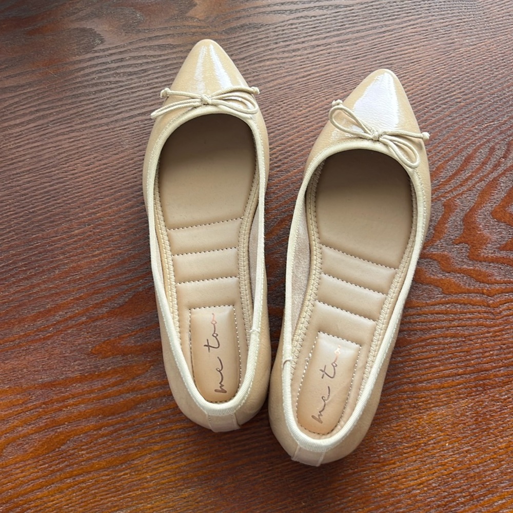Me Too Nude Pointed Toe Flats